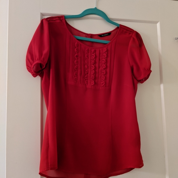Red sheer blouse - Picture 5 of 5